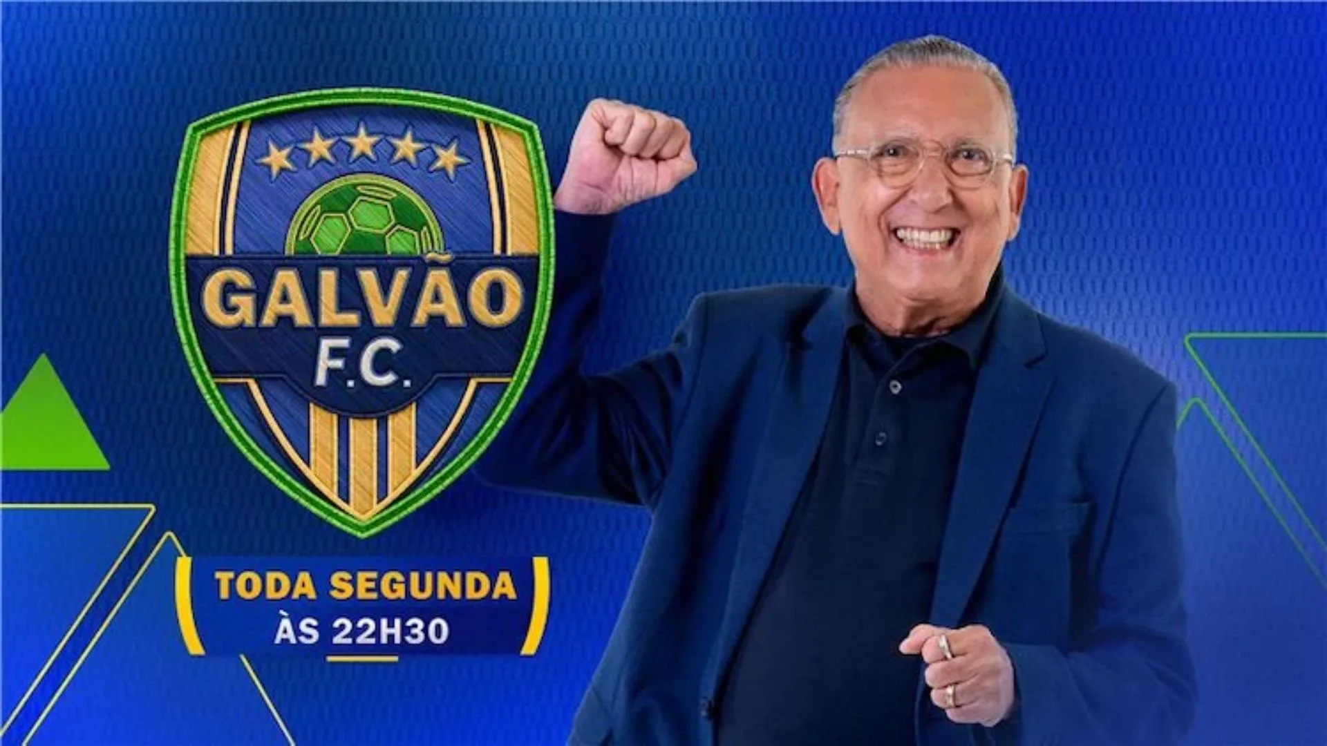 Galvão Bueno estreia novo programa no SBT.| Foto: Reprodução SBT