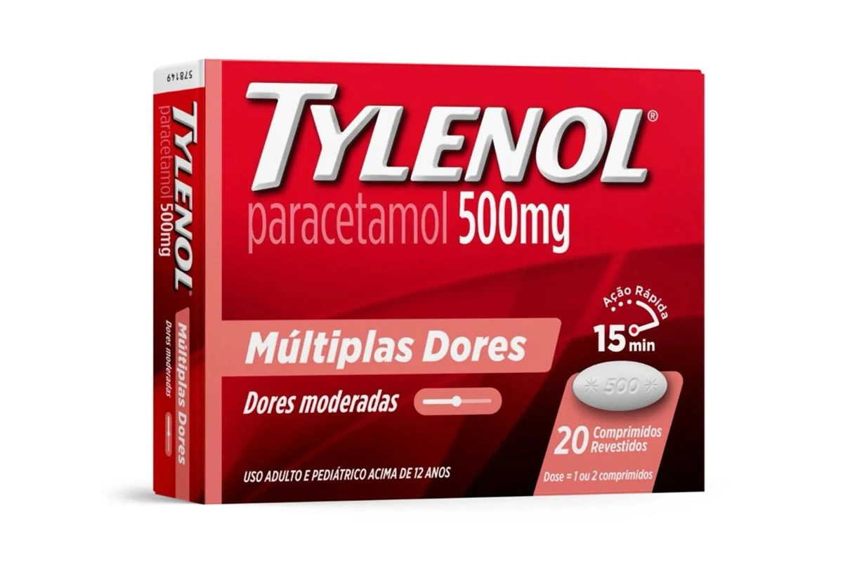 1 de 1 Imagem de uma caixa de Tylenol, paracetamol. Metrópoles - Foto: Divulgação