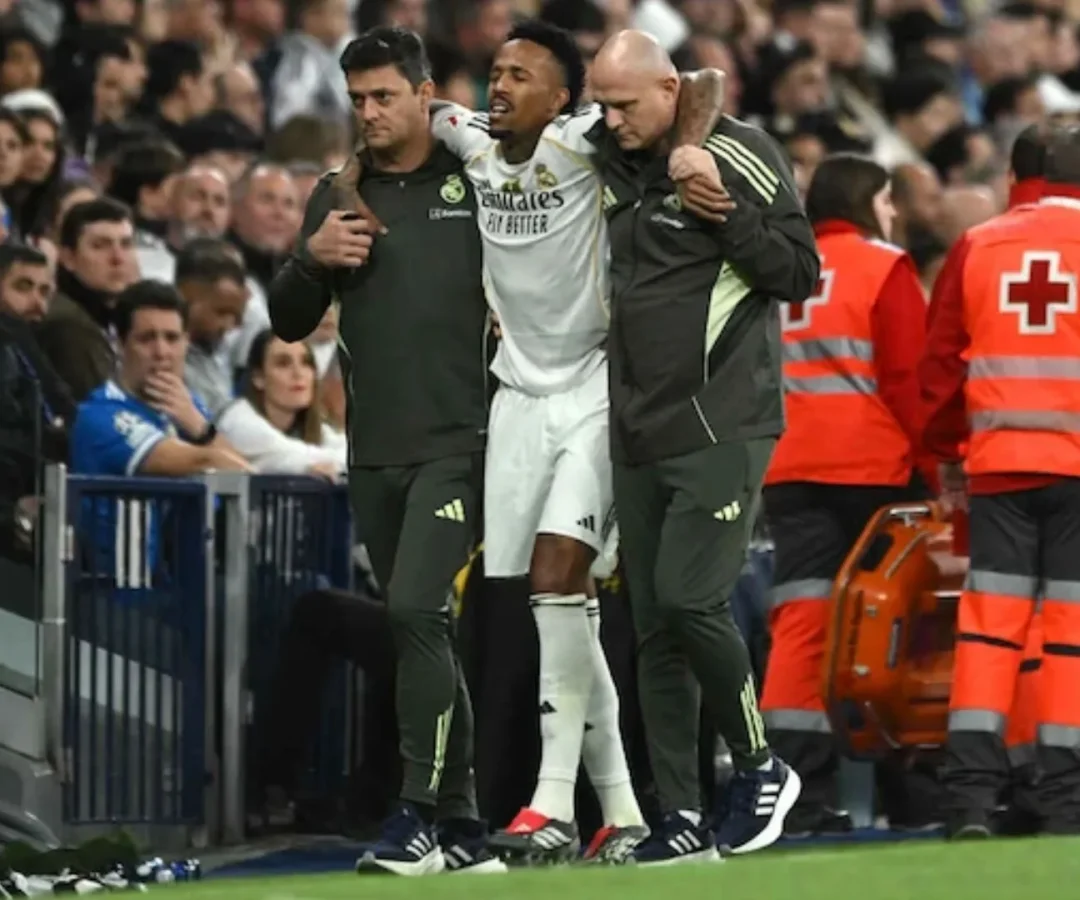 Militão deve passar por cirurgia e perder a Copa do Mundo de 2026.| Foto: Reprodução SBT Sport...