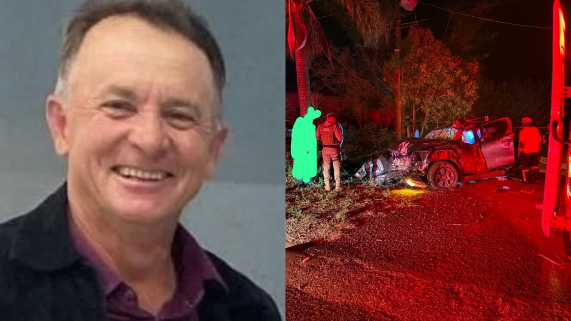 Ex-vereador de cidade de SC morre apÃ³s Hilux sair da pista, capotar e bater contra Ã¡rvoreFo...